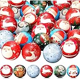 Sosation 48 Pcs Christmas Stress Balls Bulk 2.5 Inch Stress Balls for Kids Adults Santa Claus Toys for Christmas Party Favors Stocking Stuffers Goodie Bag Fillers, 6 Styles