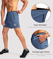 G Gradual Men's Running Shorts with Zipper Pockets