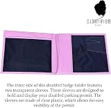 Glamified Soft PU Leather Disabled Badge Wallet Blue Pink view 2