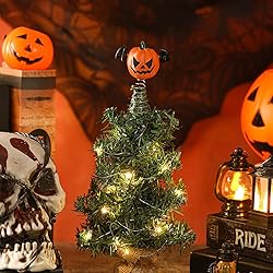 Halloween Pumpkin Skull Ghost Miniature Tree Topper