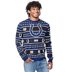 FOCO Standard NFL Big Logo Ugly Sweater, Team Color
