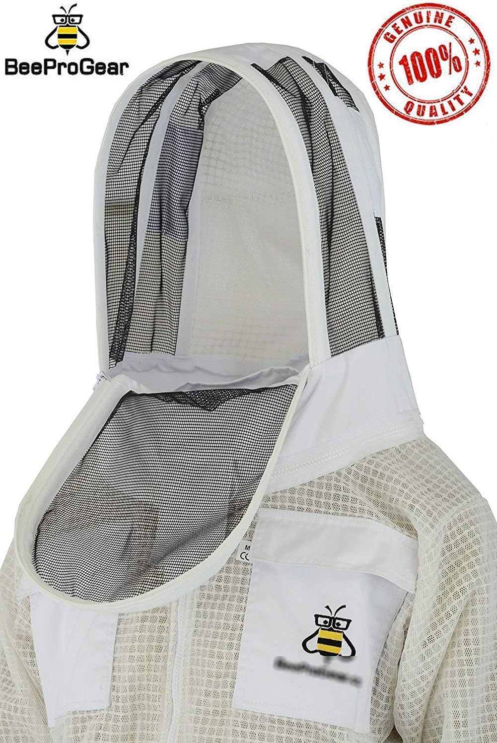 Giacca a 3 Strati di Sicurezza Giacca da Apicoltore in Tessuto Bianco  Unisex Cappello da Apicoltore Cappello da Apicoltore BeeJackets JFV  Attrezzature per apicoltura urban-earth.co.uk