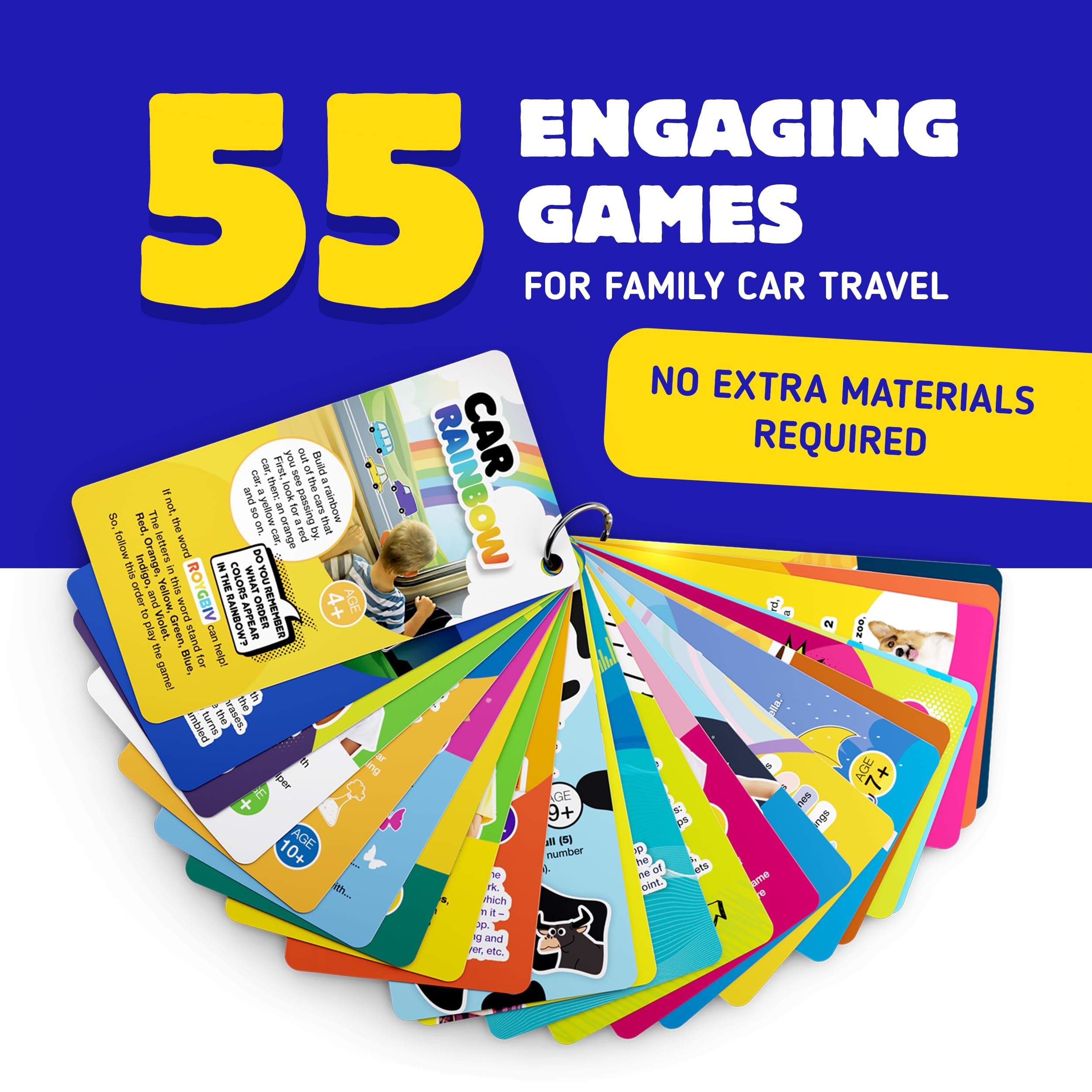 WELL BALANCED Road Trip Games - 55 Fun Car Games for Kids and Adults