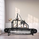 Moysoon Dog Treadmill for Medium Dogs,Large Dogs,Adjustable Ramp Canine Running Slatmill Machine with Pedometer for Exercise 