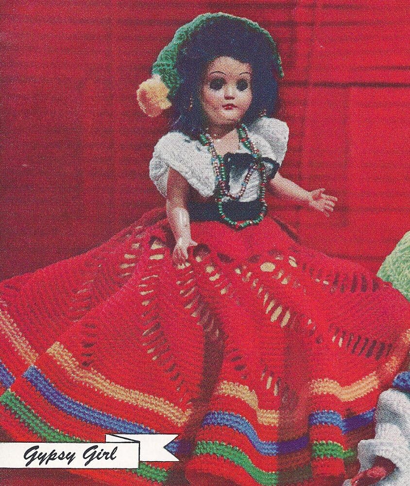 crochet dress for doll