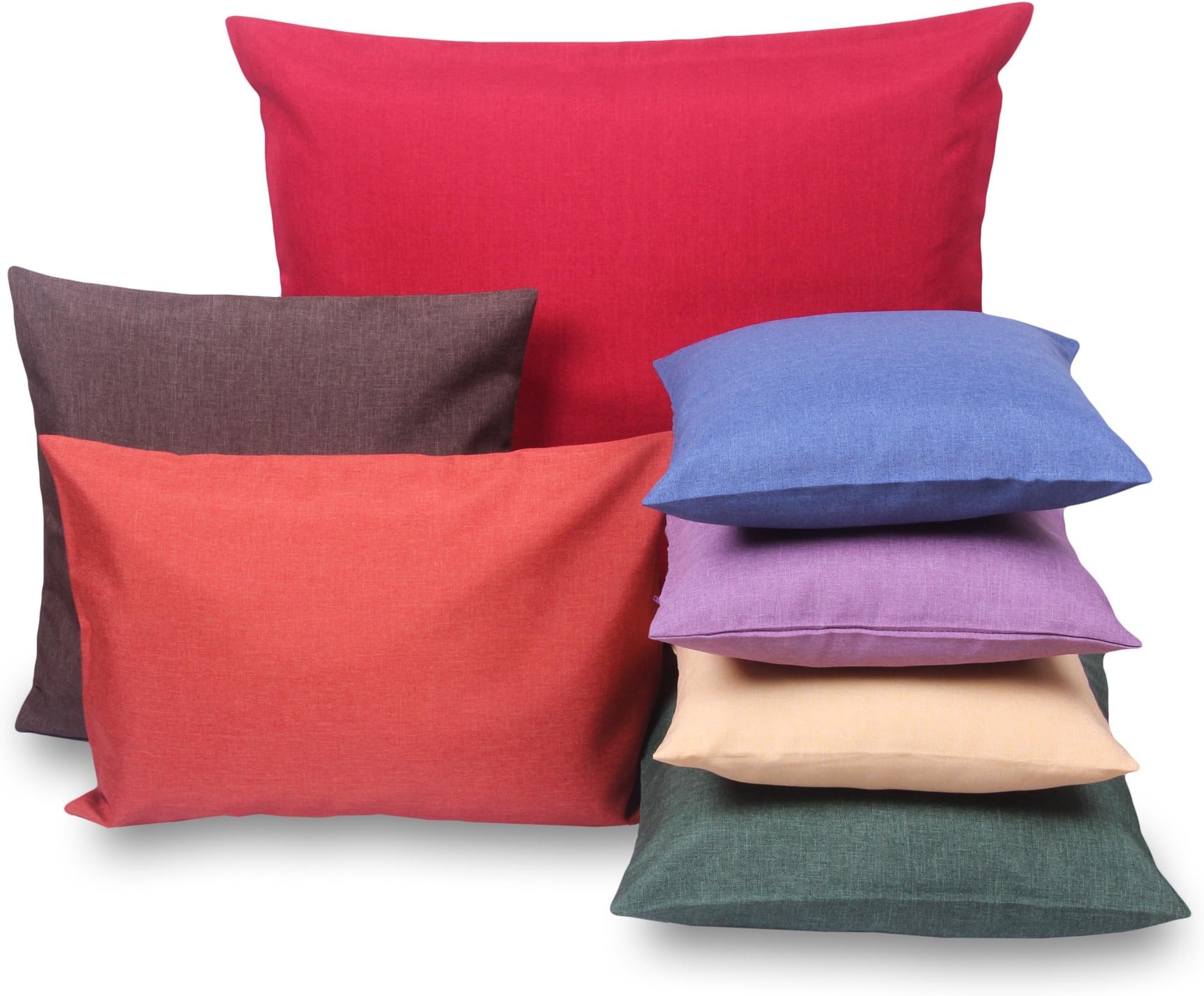 Quinnyshop Decorative Cushion Throw Pillows Linen Look app. 16-Inch-by-16-Inch / 40x40 cm Polyester, Yellow