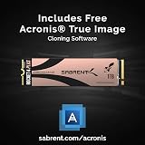 SABRENT Rocket 4 Plus 1TB NVMe PCIe Gen4 M.2 2280 SSD SB-RKT4P-1TB view 3