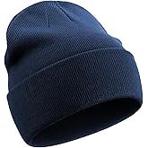 choshion 100% Cotton Beanie Hats for Women Men Winter Soft Warm Knit Cuffed Hats Fisherman Beanie Skull Cap Unisex