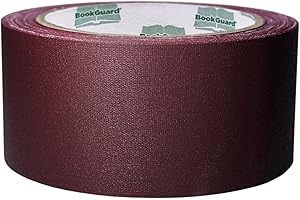 BookGuard 2 inch Premium Bookbinding Repair Cloth Tape, 15 Yard Roll Burgundy