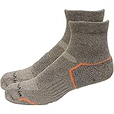 Columbia Mens Walking Socks Quarter 4 Pair, Grey, Mens 6-12 Shoe Size