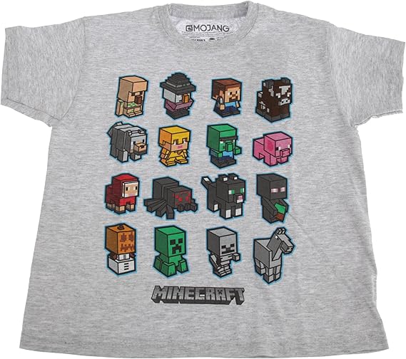Amazon Co Jp マインクラフト Minecraft オフィシャル商品 子供用 半袖 ブロック グラフィック Tシャツ 服 ファッション小物