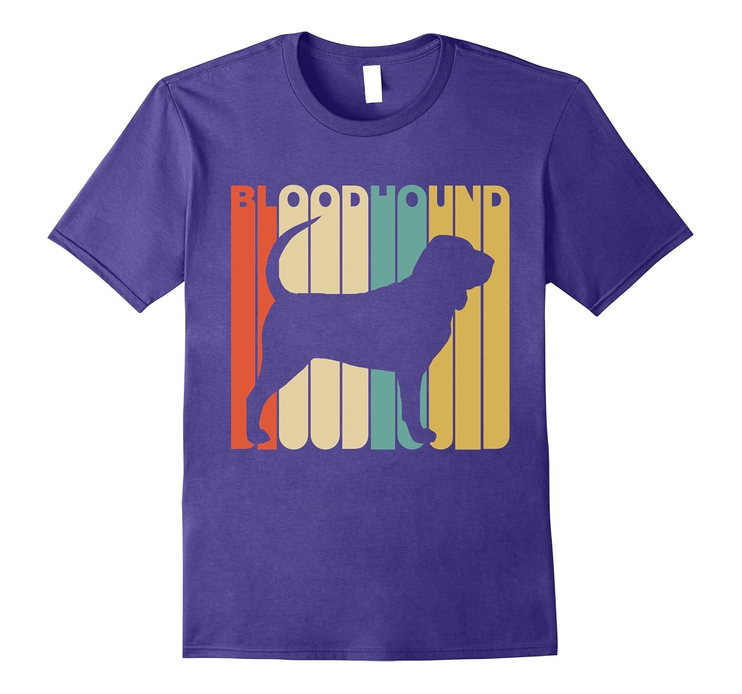 Vintage Style Bloodhound Silhouette T-Shirt-ANZ