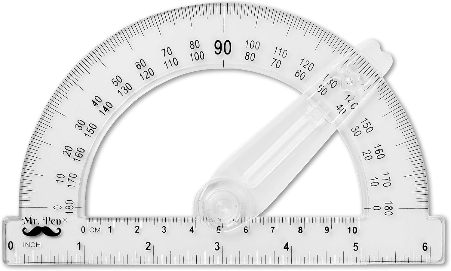 Mr. Pen Protractor, 6 Inches Protractor with Swing Arm, Pack of 3 : Office Products