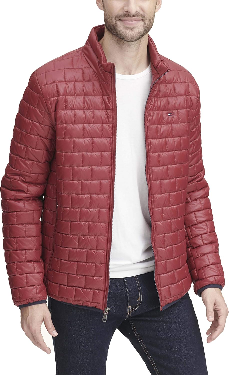 tommy hilfiger men's ultra loft sweaterweight quilted packable jacket