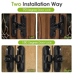 Qkenvo Flip Door Latch Gate Latches 90/180 Degree