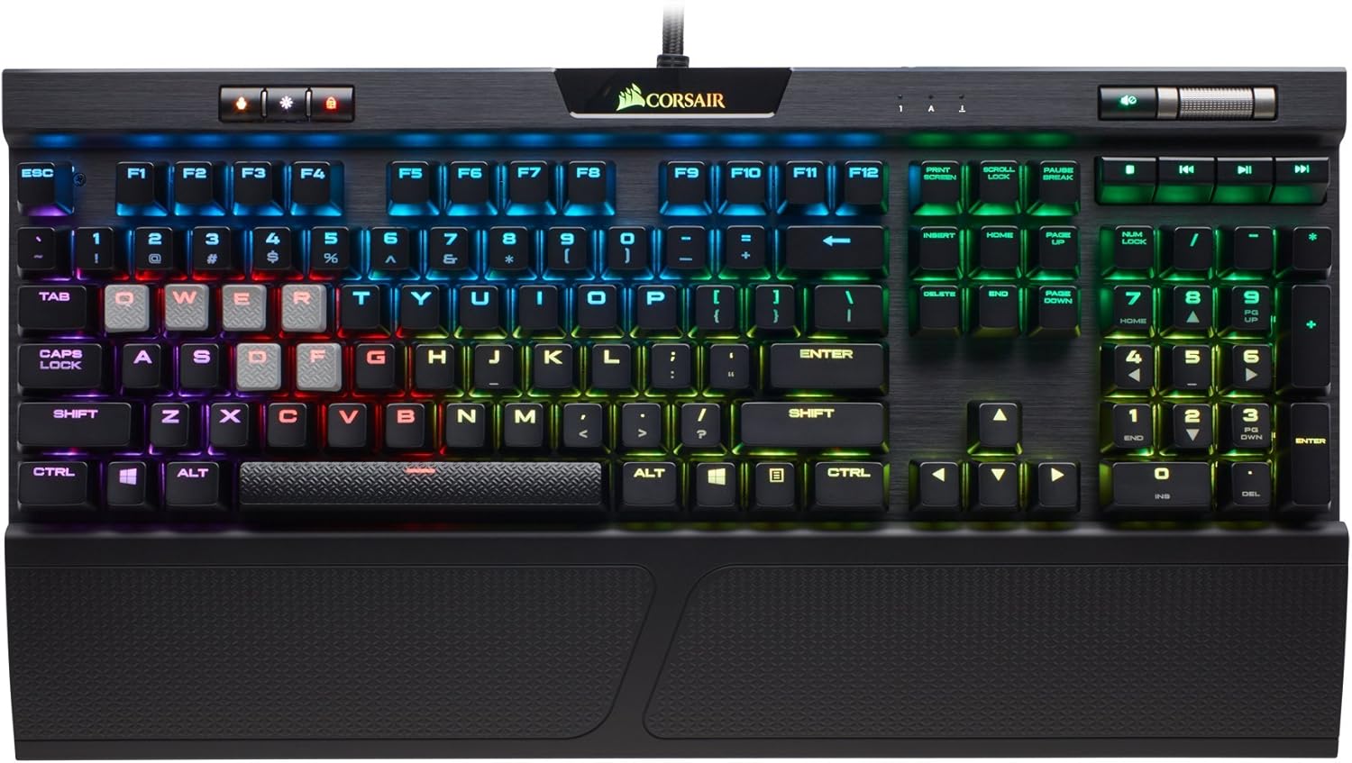 Corsair K70 RGB MK.2 Rapidfire Mechanical Gaming Keyboard - USB Passthrough & Media Controls - Fastest & Linear - Cherry MX Speed - RGB LED Backlit: Computers & Accessories