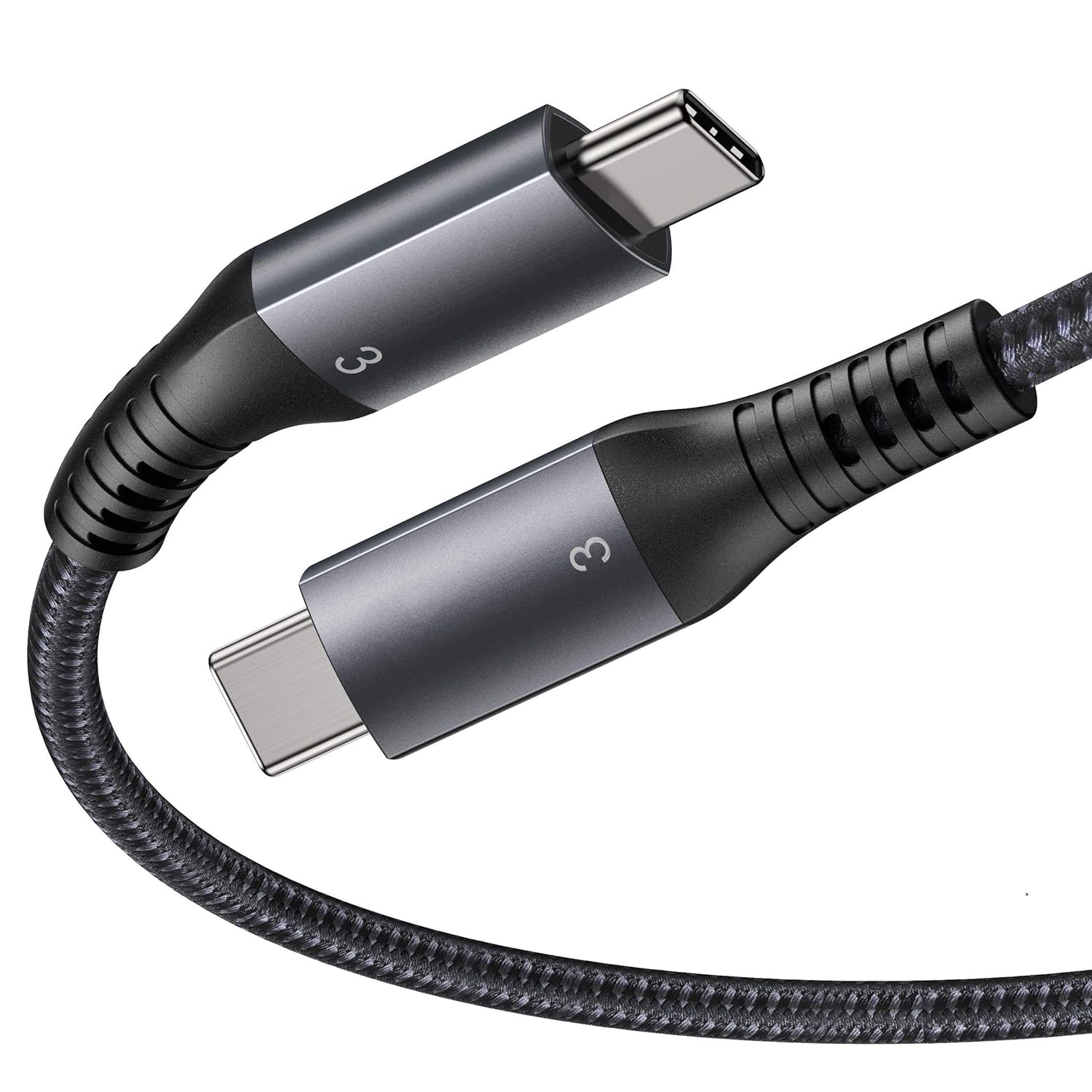 Thunderbolt 3 Cable (3.3Ft/1M/40Gbps), Basevs TB 3 USB 4.0 Cable 20V/5A