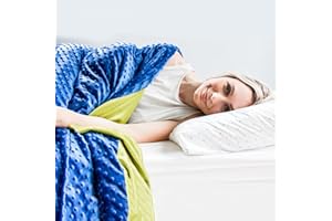 Harkla Kids Weighted Blanket - 15lb Bamboo Cooling Weighted Blanket for Kids - Washable Minky Cover and Glass Beads Filled Weighted Inner - Designed for Sensory Seekers Weighing 90lb to 150lb