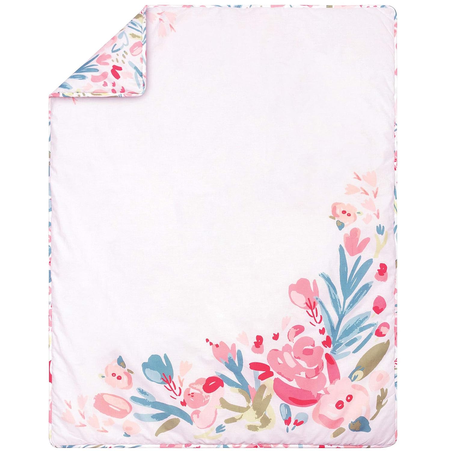painterly floral crib bedding