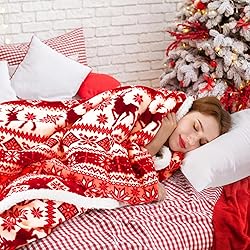inhand Sherpa Christmas Throw Blanket for
