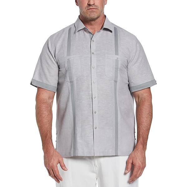 Amazon.com: Cubavera Men's Retro Color Block Panel Short Sleeve