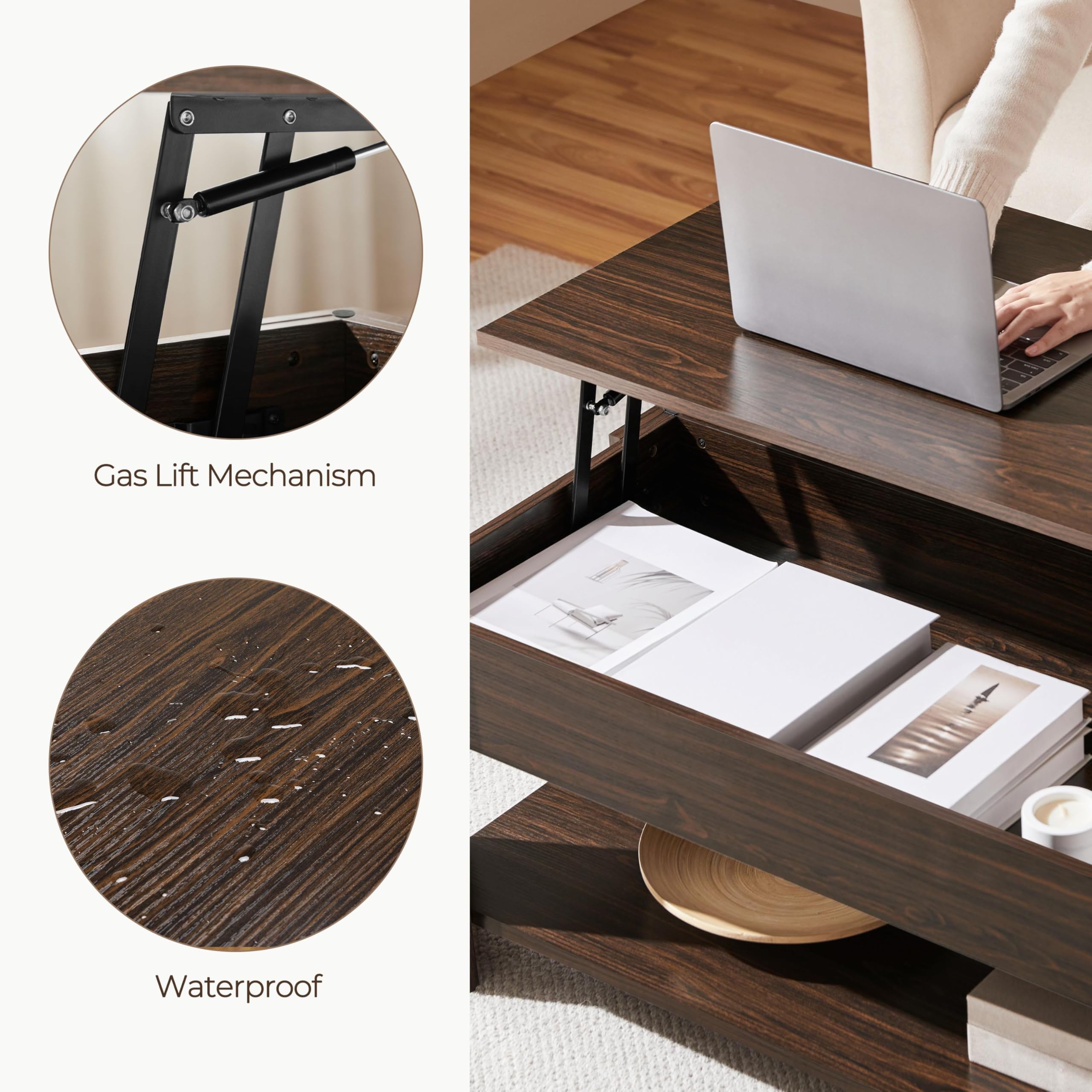 Mua Yaheetech Lift Top Coffee Table with Hidden Compartment and Storage ...