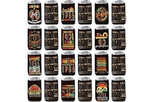 Refavor 1986 Vintage Can Cooler Holder Sleeves Party Favors for Men Women Man, 40th Birthday Decorations Men Him, 40 Years Ol
