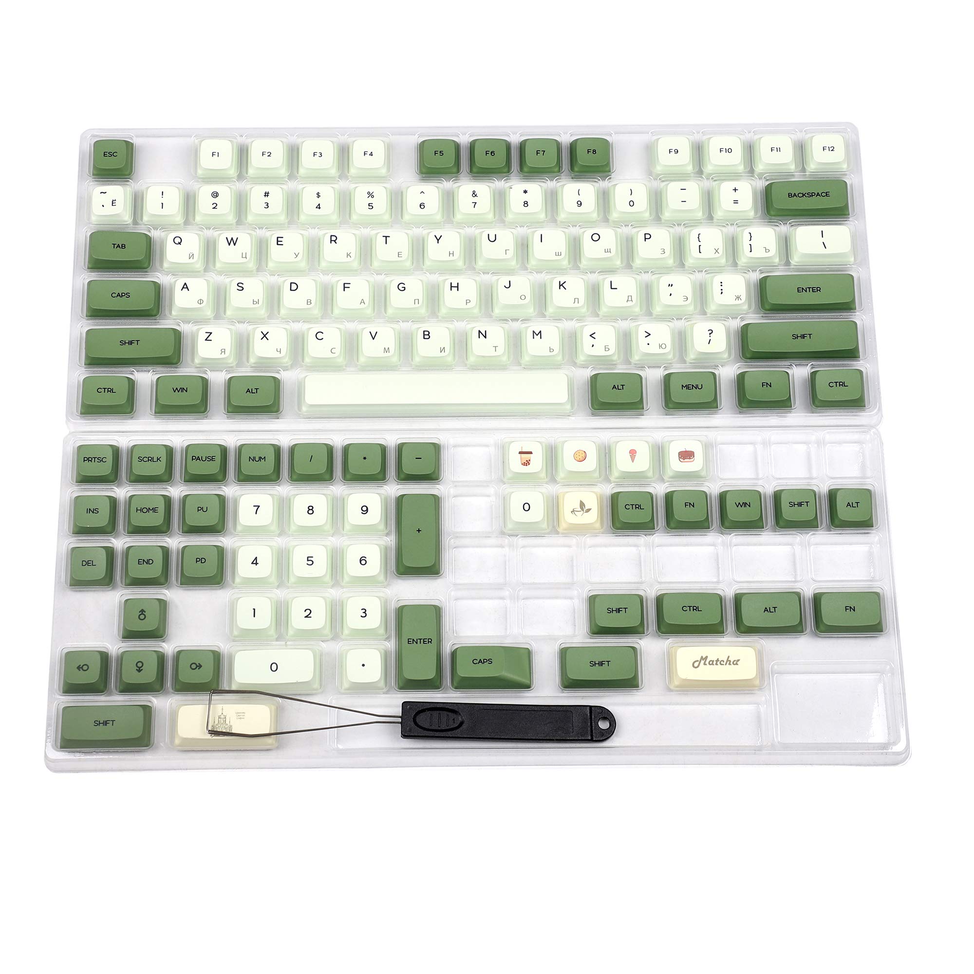 YMDK Matcha Dye Sub ZDA PBT Keycap Similar to XDA