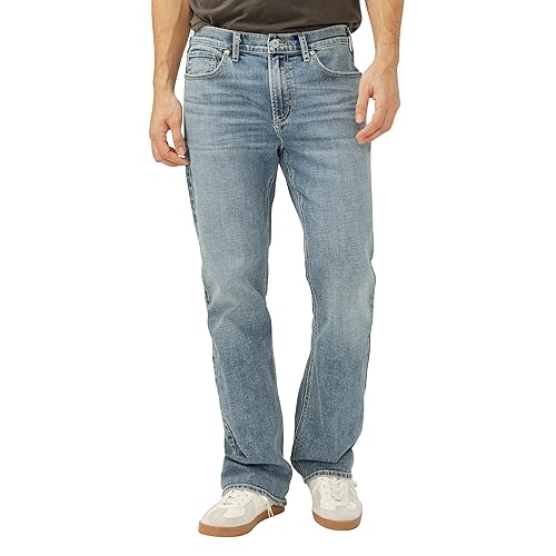 Silver Jeans Co. Men's Craig Classic Fit Bootcut Jeans, Dark Wash, 28W x 32L