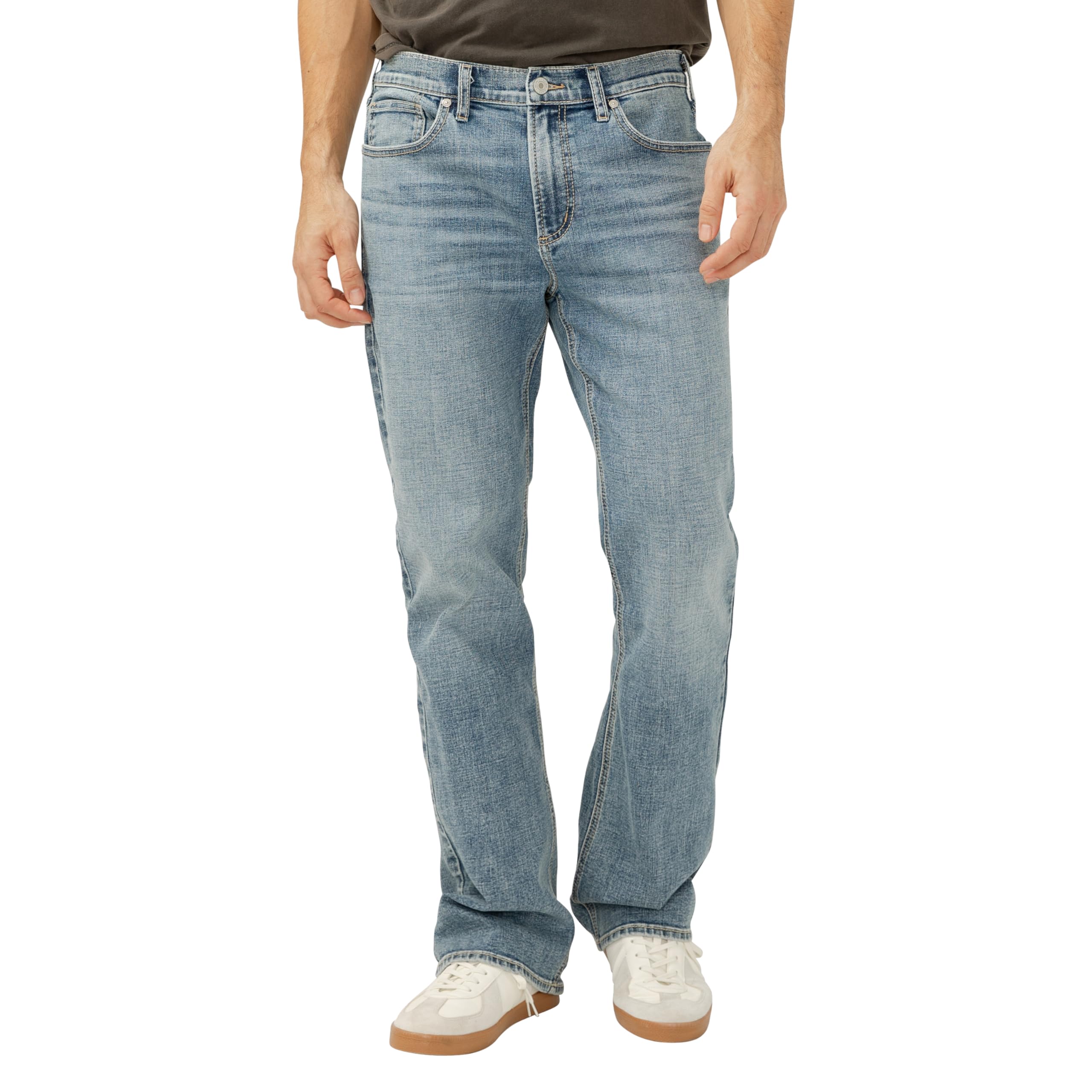 Silver Jeans Co. Men's Craig Classic Fit Bootcut Jeans, Dark Wash, 36W x 32L Image Silver Jeans Co. Men's Craig Classic Fit Bootcut Jeans, Dark Wash, 36W x 32L Image