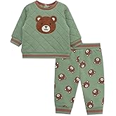 Little Me Clothes for Baby Boys' 100% Cotton Active Set, Pull on Pants and Sweater, 3 Months to 12 Months