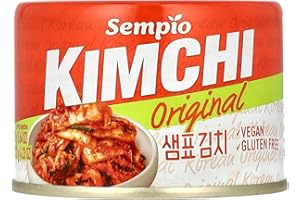 SEMPIO Canned Kimchi Original – Ready-to-Eat Traditional Korean Spicy Fermented Napa Cabbage for Rice Bowls, Ramen, Eggs, Bibimbap, Grilled Meats​ (Pack of 1/5.64oz / 160g, Vegan, Gluten-Free)