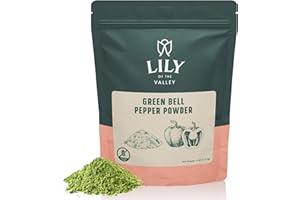 Lily of the Valley Green Bell Pepper Powder - Ground Pepper for Cooking - Ideal Flavor & Aroma for Seasoning - Natural, Vegan & Gluten-Free - Packed in Resealable Pouch (4oz, 113g)- Package May Vary