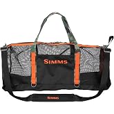 Simms Challenger Mesh Duffel - 60L Black | Breathable Mesh, Two-Way Zipper, 600D