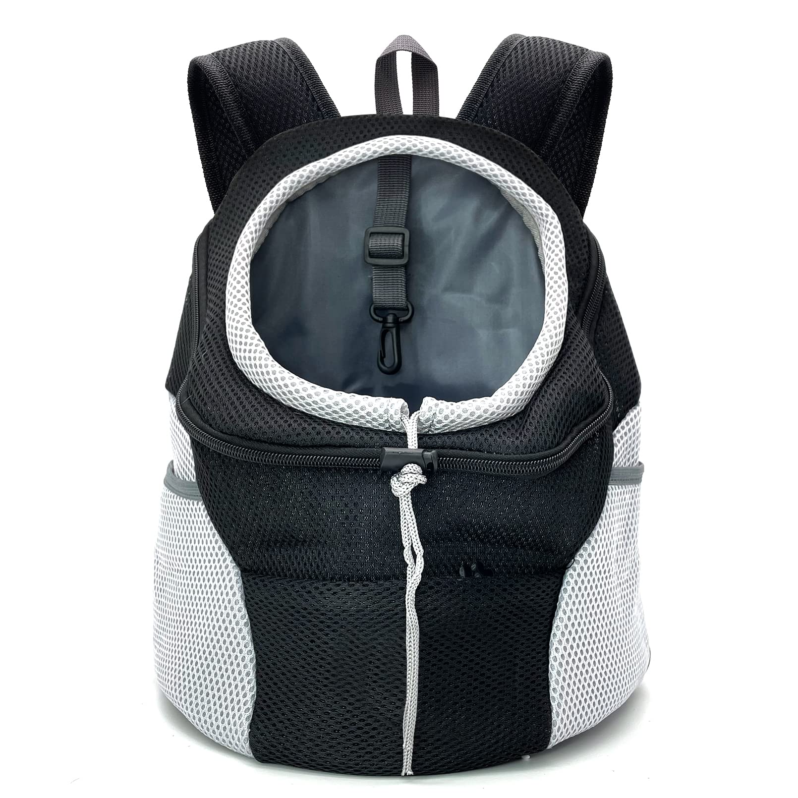 Photo 1 of Fhiny Dog Carrier Backpack, Comfortable Doggy Front Backpack Pet Puppy Carrier Travel Pack with Breathable Head Out Design and Padded Shoulder for Walking Biking Hiking Camping