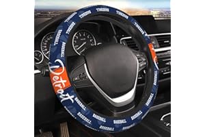 PKIHGXA Steering Wheel Cover, Universal 15 Inch Car Wheel Cover for Baseball Fans Men Women, Fit for Suvs,Trucks,Sedans,Cars