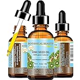 Botanical Beauty KIWI SEED OIL. 100% Pure Natural Undiluted Virgin Cold Pressed Carrier Oil for Face, Skin, Body, Hair, Nail Care (2 Fl Oz)