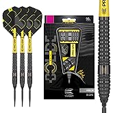 Target Darts Bolide Void 90% Tungsten Dart Set, Steel Tip Swiss Point Darts | 21G/22G/23G/24G/25G/25G | Professional Darts Sets, Black Darts, Swiss Point Tool Included