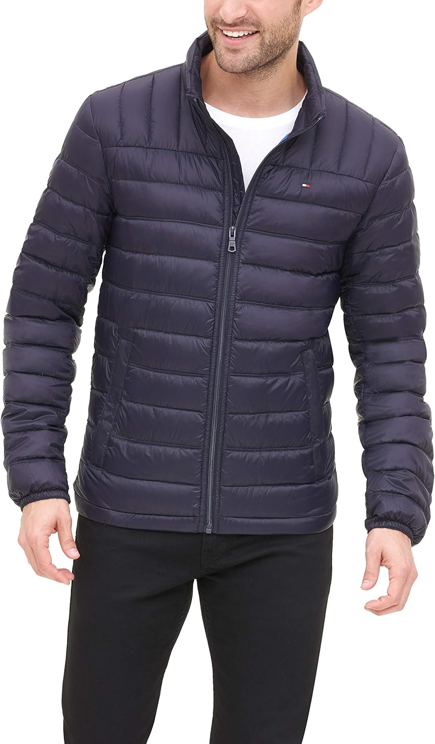 Tommy Hilfiger mens Packable Down Puffer Jacket at  Men’s Clothing store