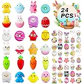 TOANWOD 24PCS Mini Mochi Squishy Toys for Party Favors, Kawaii Fidget Toys for Stress Relief, Sensory Toys Desk Pets for Kids, Goodie Bag Stuffers for Kids Birthday