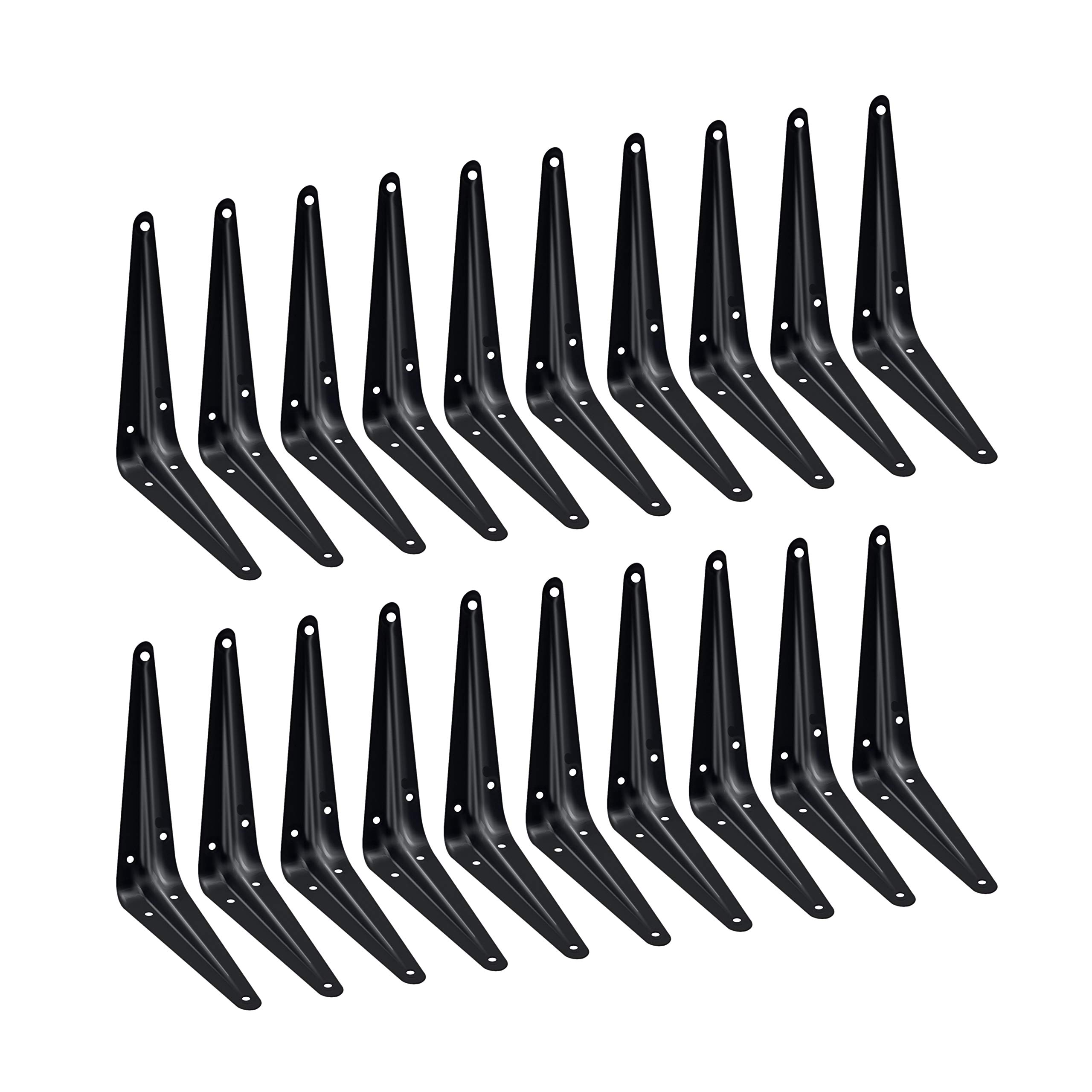 EAI 150x125mm / 6x5" Original London Pattern Shelf Bracket Black Pack of 20