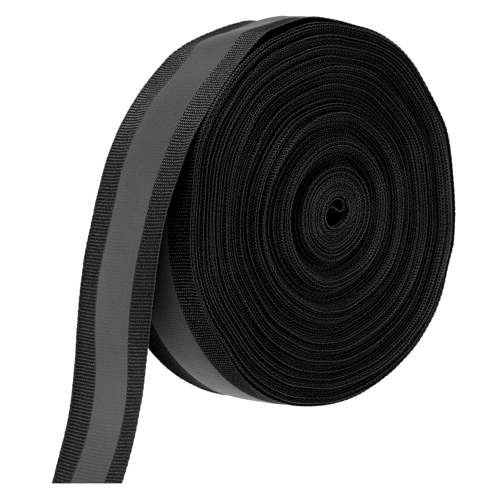 PATIKIL Reflective Tape Strip, 30mm x 22Yards High Visibility Reflective Tape Sew-on DIY Warning Safety Fabric Webbing for Clothing Raincoats, Black