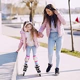 Nattork Adjustable Inline Skates for Girls Pink Size 10-13 with LED Wheels view 8
