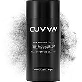 CUVVA Hair Building Fibers (30g) - Instantly Fill in Fine and Thinning Hair to Create a Thicker, Fuller Look - 14 Different Shades for Men & Women - Black