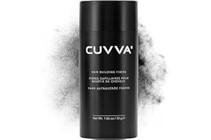 CUVVA Hair Building Fibers (30g) - Instantly Fill in Fine and Thinning Hair to Create a Thicker, Fuller Look - 13 Different Shades for Men & Women - Black