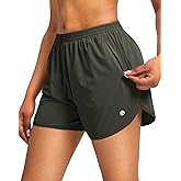 G Gradual Women's Running Shorts with Zipper Pockets Quick Dry Athletic Workout Gym 3" Shorts for Women with Comfy Liner