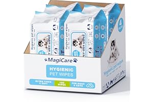 MAGICARE Pet Wipes – 400 pcs Dog Wipes – 8x8 Inch Unscented Dog Paw Cleaner Wipes for Body, Ears, Face, and Skin – Ultra Thick & Soft with Hypoallergenic Formula – Ideal Pet Wipes for Dogs & Cats
