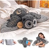 Mewaii Weighted Stuffed Animals Owl Plush, Heatable Coolable, 2-5lbs, 23in | Adjustable Comfort, Microwaveable Removable Inner Pad, Machine Washable Cover, Cozy Gift for Adults &amp; Kids