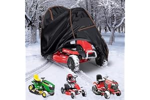QYMOTO Riding Lawn Mower Cover,Lawn Mower Storage Cover,420D Heavy Duty Oxford Waterproof,Tractor Cover Fits John Deere,husqv