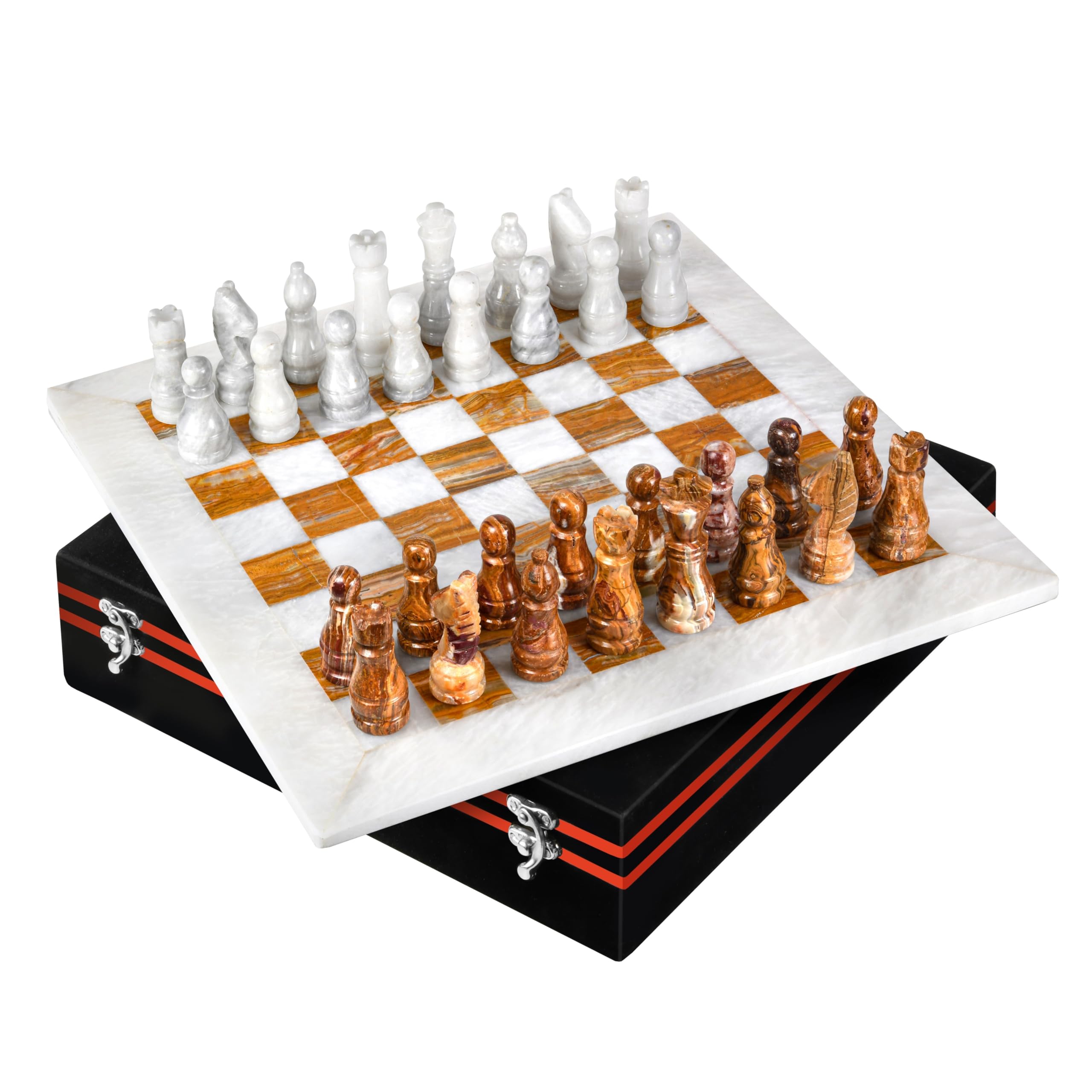 Photo 1 of UMAID Marble Chess Set for Adults, 12" Handcrafted Marble Chess Board with Weighted Pieces and Velvet Storage Box, Luxury Chess Game for Home, Office, or Elegant Decor, Premium Gift for Chess Lovers